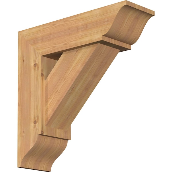 Ekena Millwork Traditional Traditional Smooth Bracket w/ Offset Brace, Western Red Cedar, 7 1/2"W x 24"D x 24"H BKT0806X24X24TRA01SWR - main